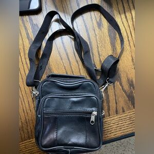 Black Leather Crossbody Bag